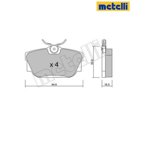 Колодки задние T4 (METELLI)